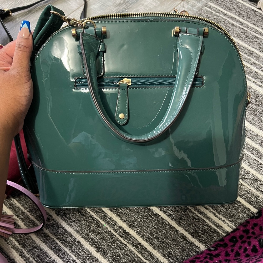 Green Patent Leather Women's Bag